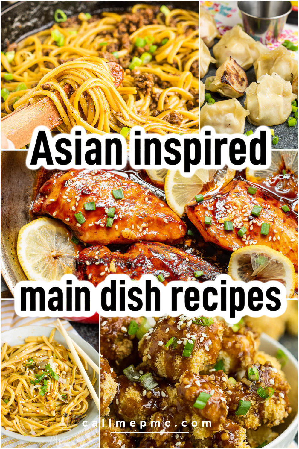 Asian-inspired Main Dish Recipes collage
