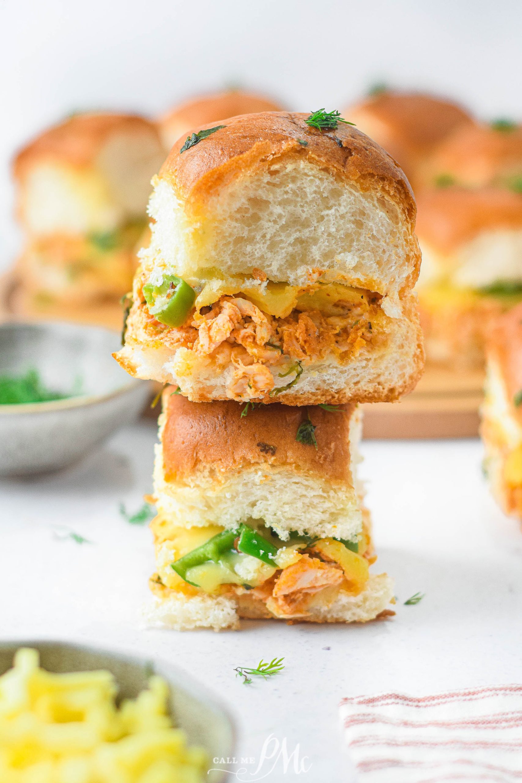 Buffalo Chicken Cheddar Sliders