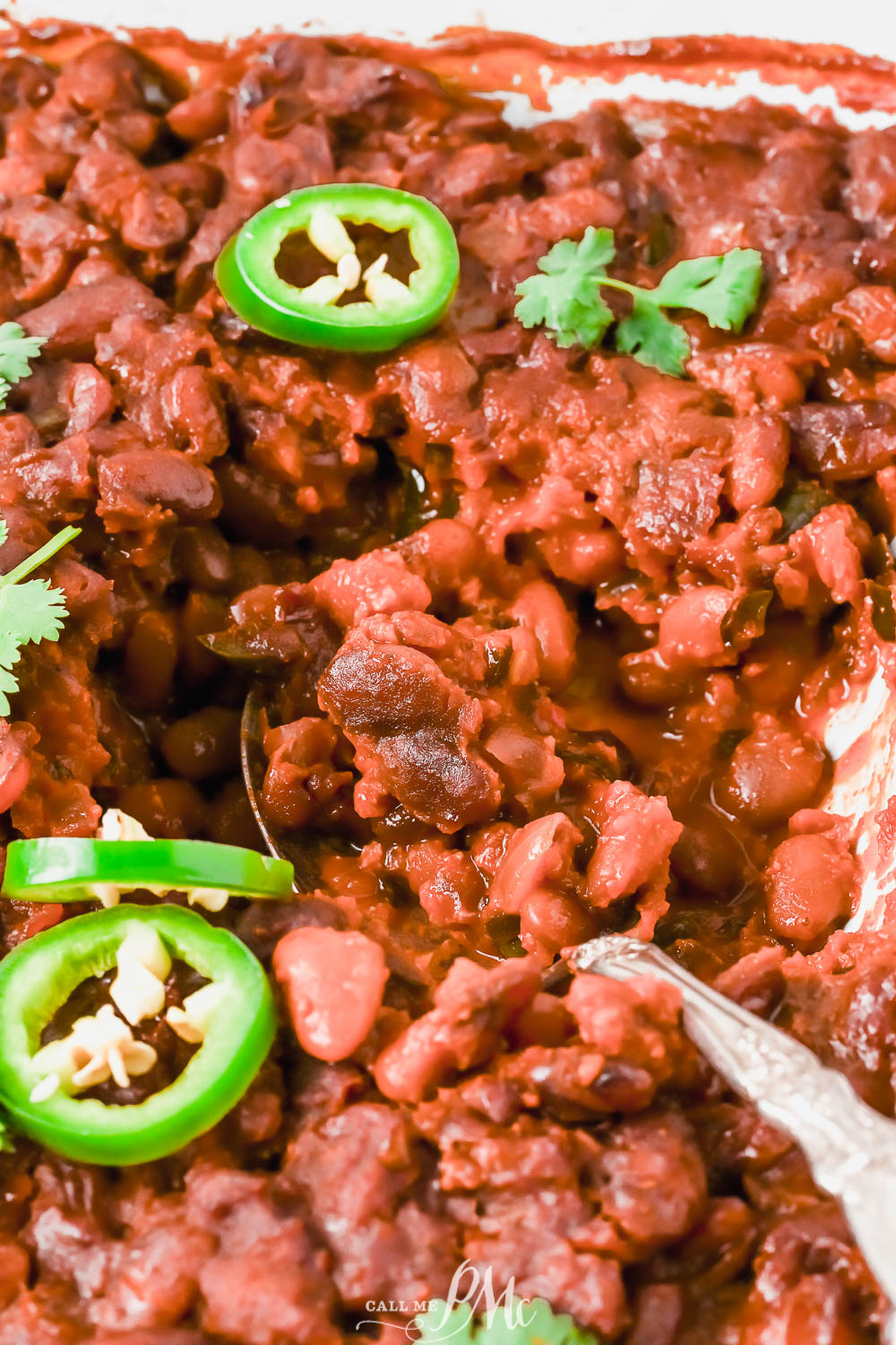 beans in a casserole dish