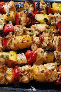 Pineapple Marinated Chicken Kabobs