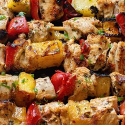 Pineapple Marinated Chicken Kabobs