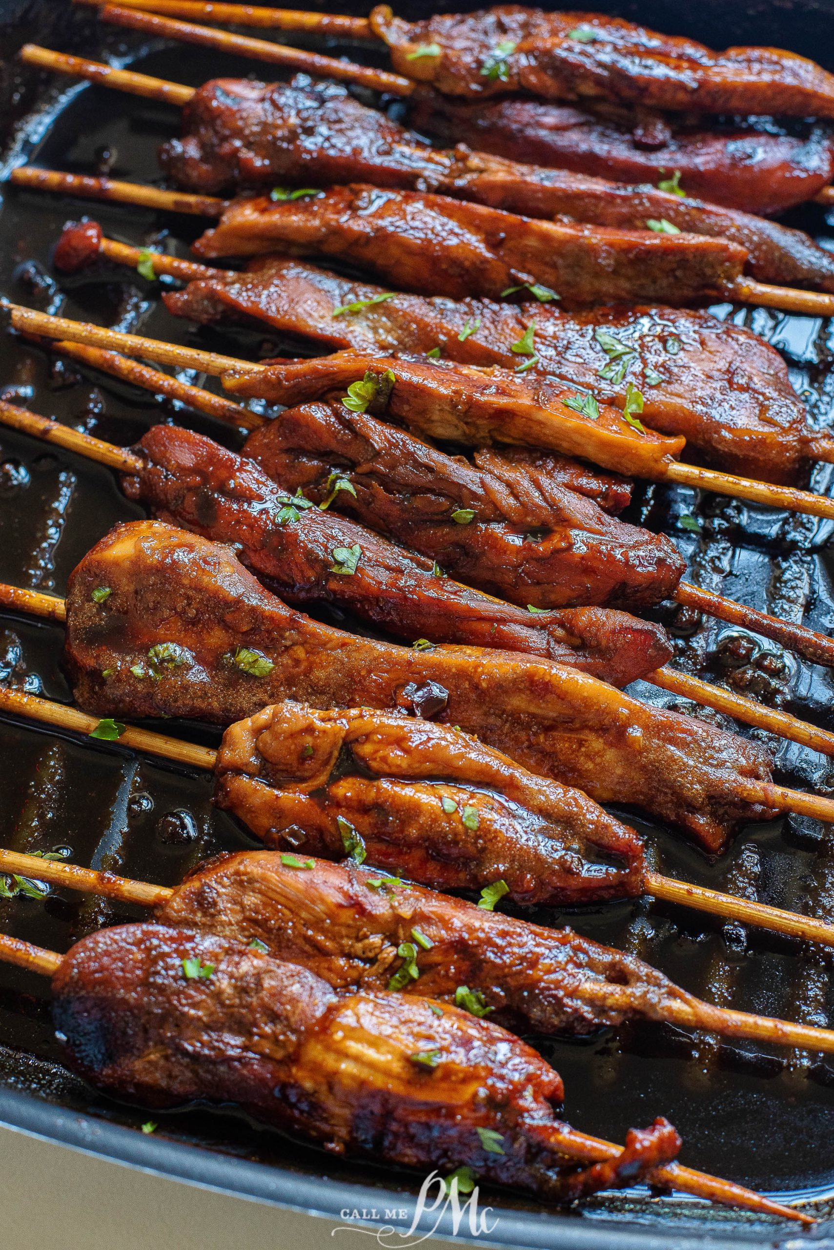 Sticky Bourbon Chicken Skewers