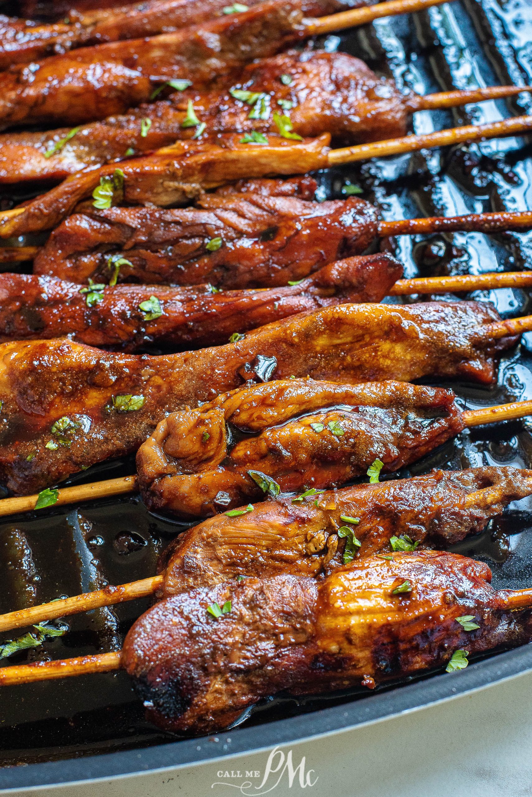 Sticky Bourbon Chicken Skewers