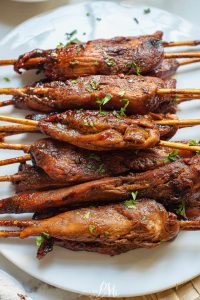 Sticky Bourbon Chicken Skewers