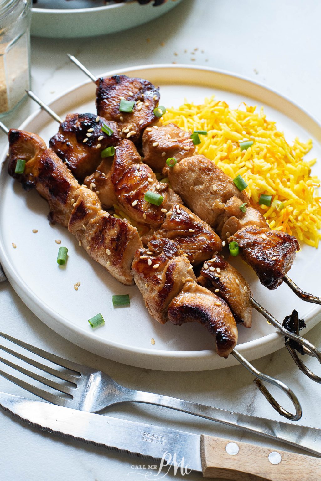 Stovetop Teriyaki Chicken Kabobs