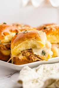 slider with chicken and cheese