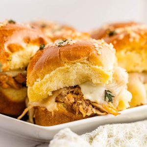 slider with chicken and cheese