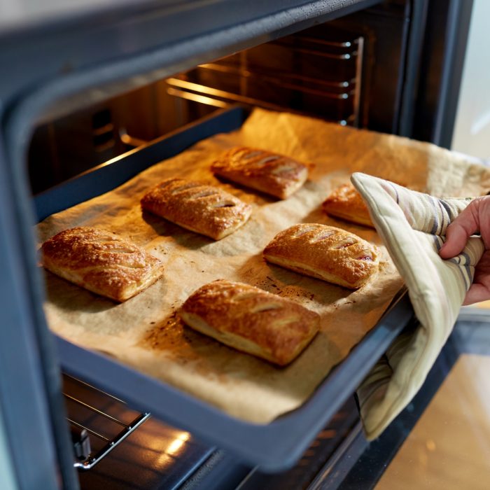 bread in oven