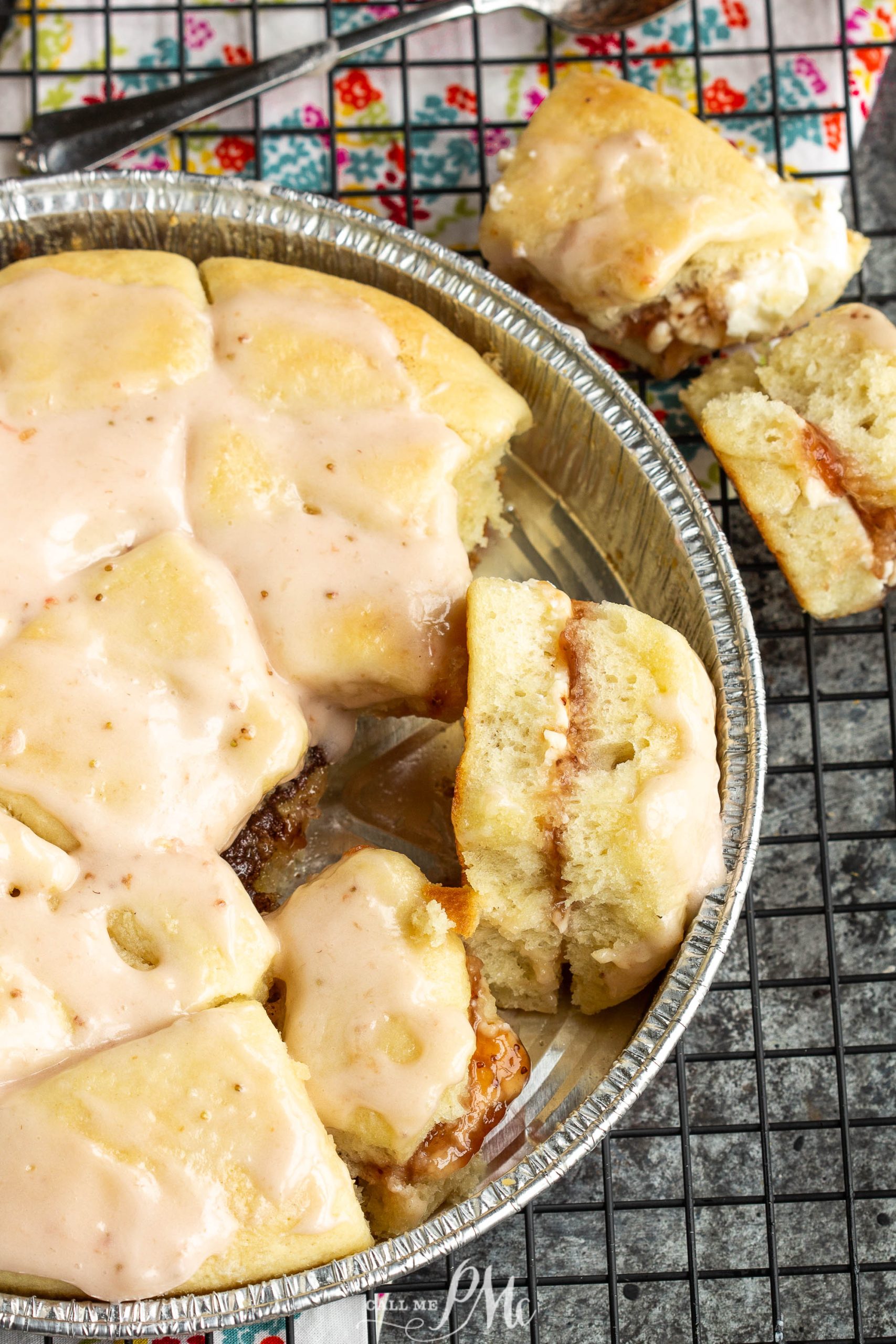 Sister Schubert Strawberry Cream Pull Apart Bread!