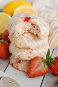 Strawberry Lemon Cookies No Cake Mix