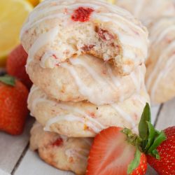 Strawberry Lemon Cookies No Cake Mix