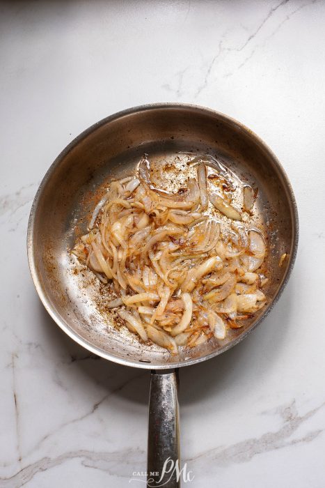 onions in pan