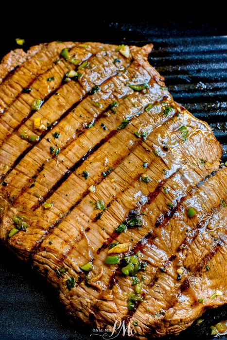 Orange Jalapeno Marinated Grilled Flat Iron Steak