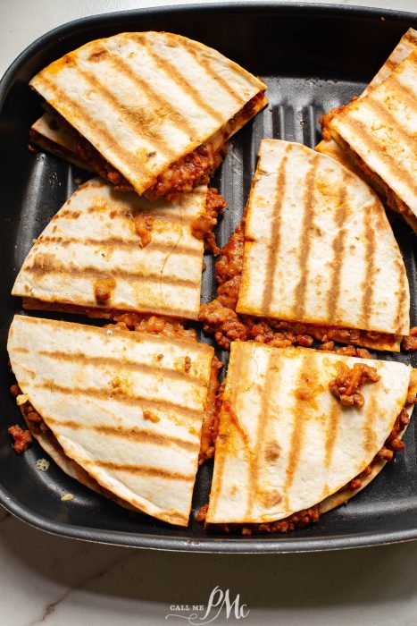 Sloppy Joe Quesadillas