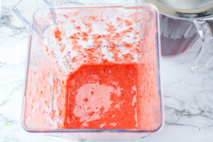 strawberry puree in blender