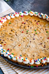 Giant M&M Cookie Cake
