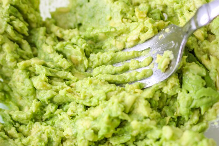 mashed avocados