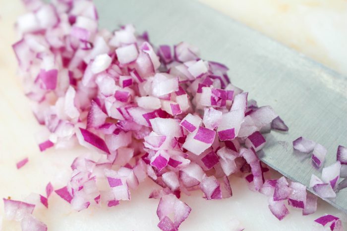 chopped red onion