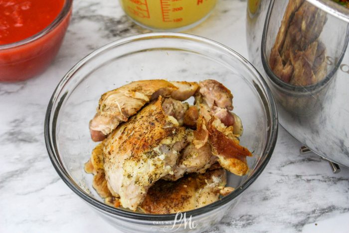 cooked chicken thighs