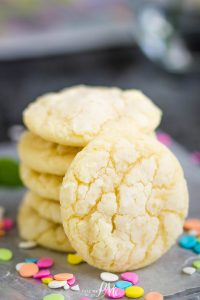 Lemon Cake Mix Crinkle Cookies