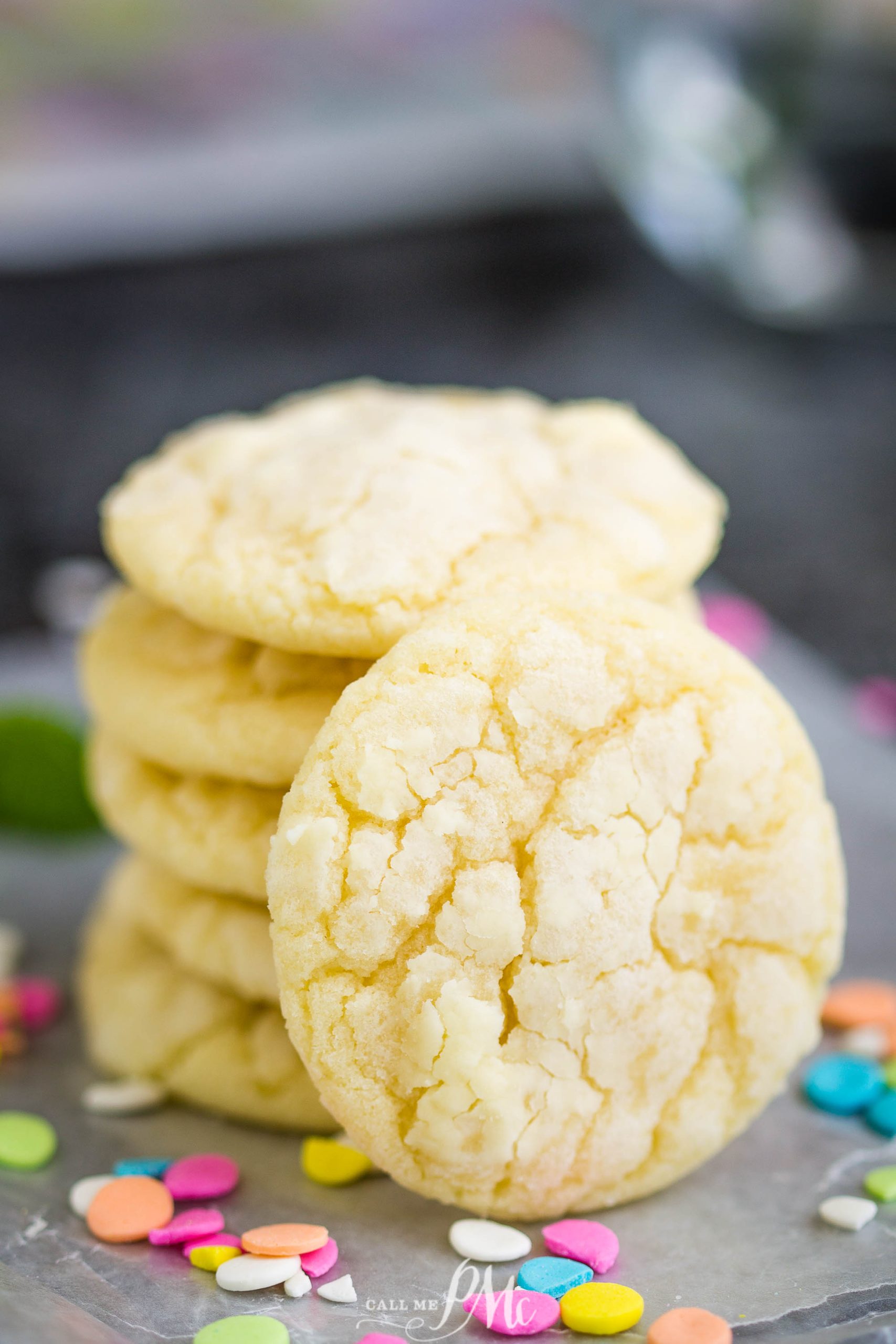 lemon cake mix crinkle cookies