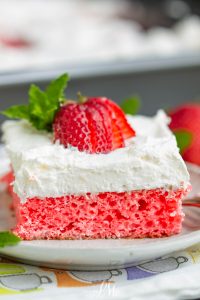 Potluck Strawberry Jello Cake