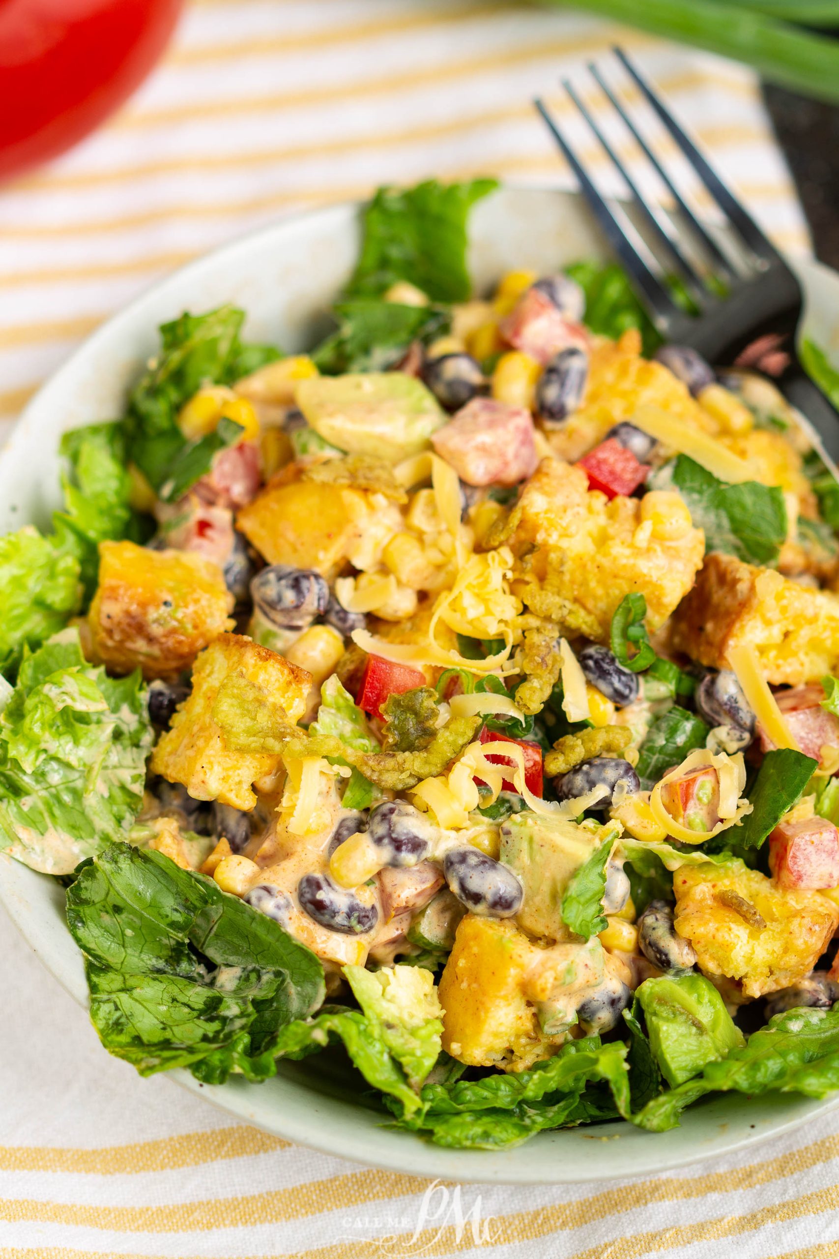 vegetable and bread salad