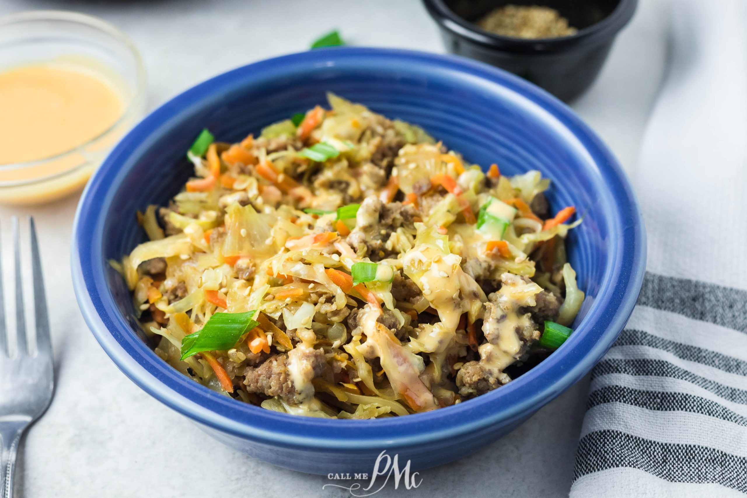 Sausage Egg Roll Skillet is the perfect meal for busy nights. Ready in 30 minutes, this recipe has all the flavor of an egg roll but it's low carb