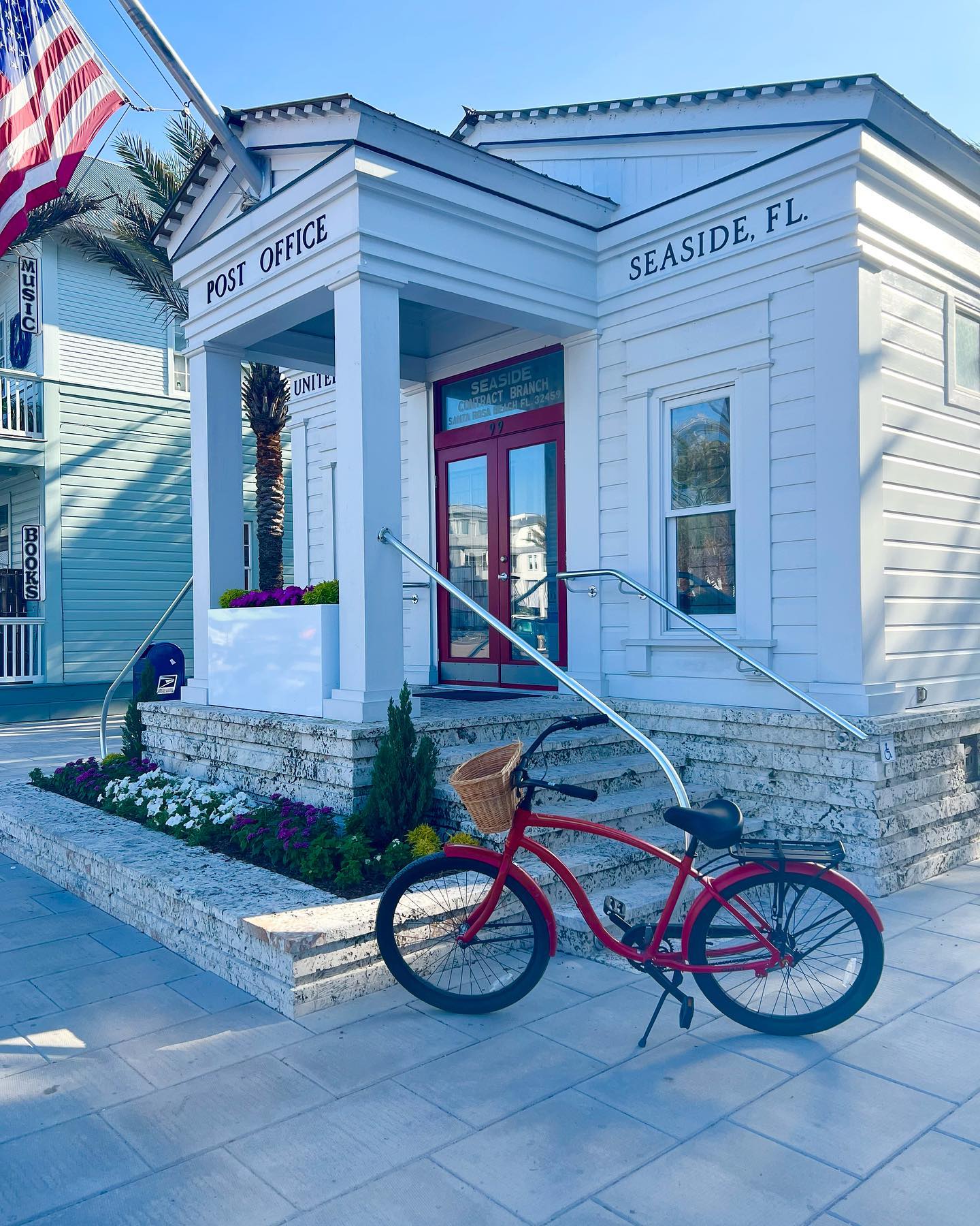 Small white post office at Seaside Florida