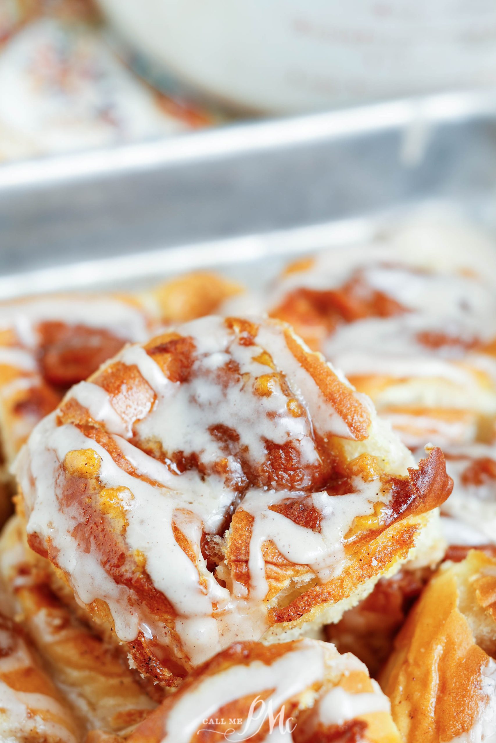 Close up photo of Maple Glaze Pumpkin Pie Hawaiian Rolls