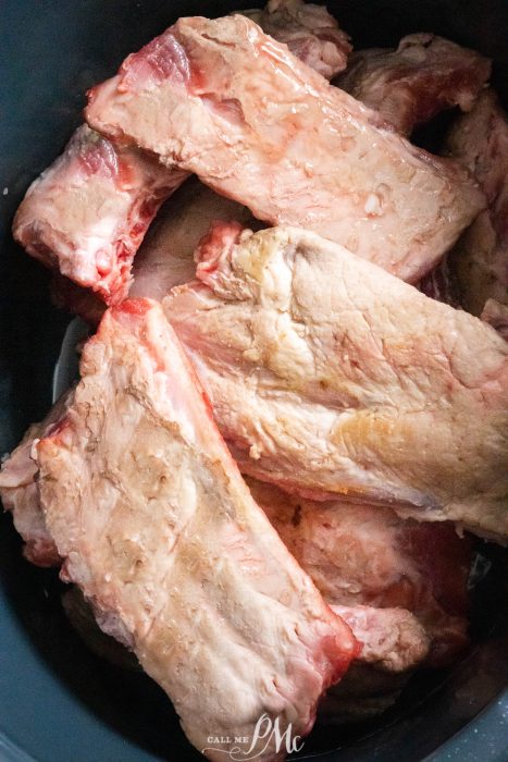 Slow Cooker Spicy Sweet Country-style Ribs in slow cooker