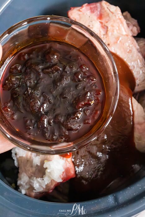 Bowl of barbecue sauce.