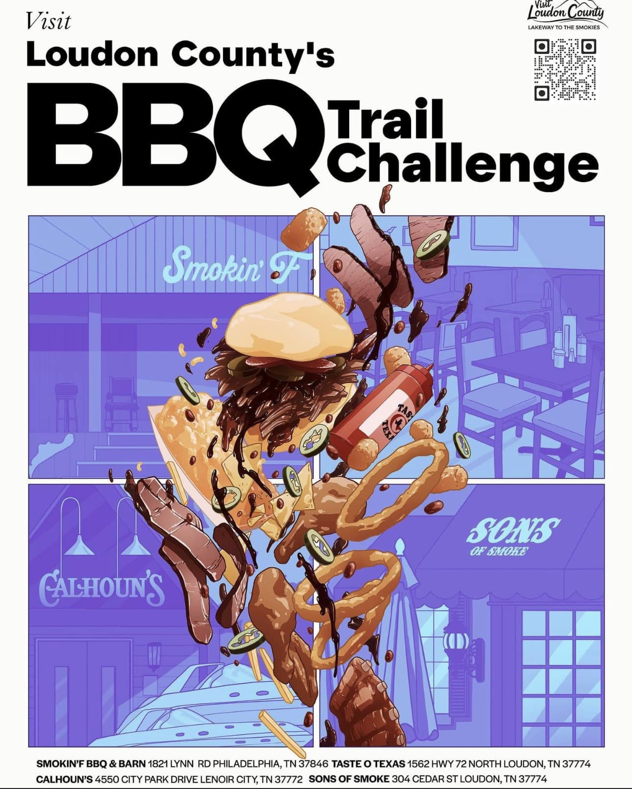 London county bbq trail challenge poster.