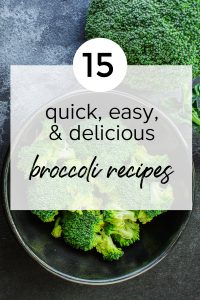 Broccoli photo with overlay of title.