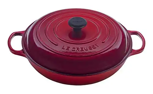 Le Creuset Enameled Cast Iron Signature Braiser, 3.5 qt., Cerise