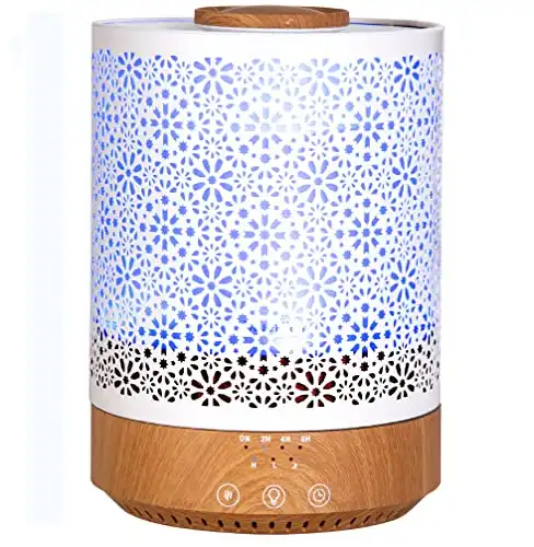 BlueHills 2500 ML Humidifier with Essential Oil Diffuser Combo Aroma Home Décor, LED Lights Scent Ultrasonic Cool Mist Wood Grain