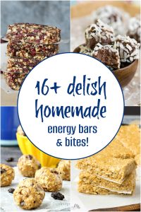 16 delicious homemade energy bars and bites.