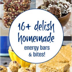 16 delicious homemade energy bars and bites.