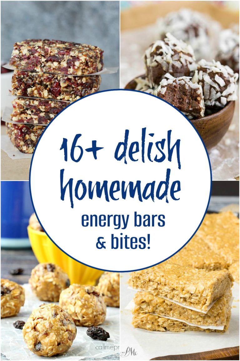 16 delicious homemade energy bars and bites.