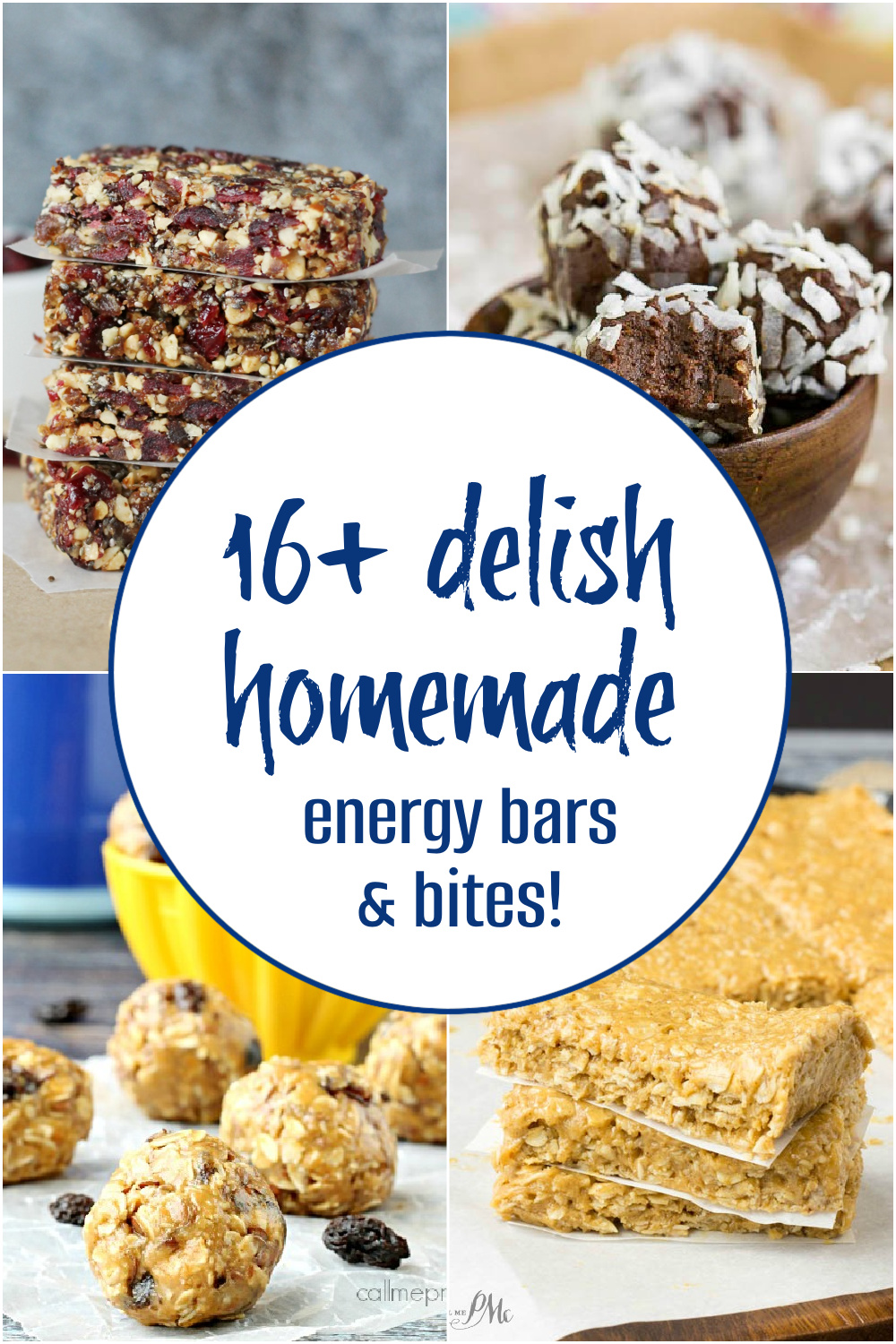16 delicious homemade energy bars and bites.