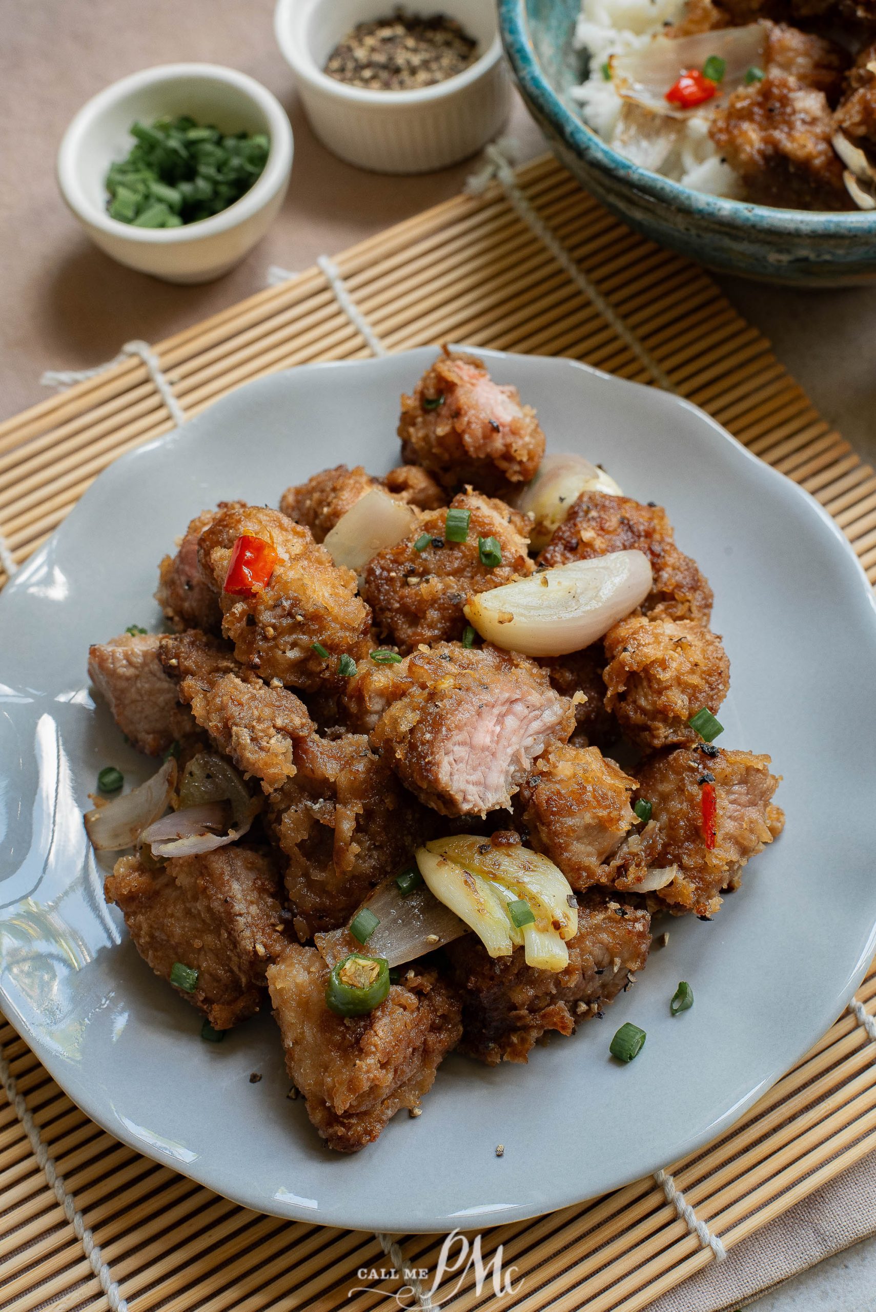 A plate with meat and vegetables on it.