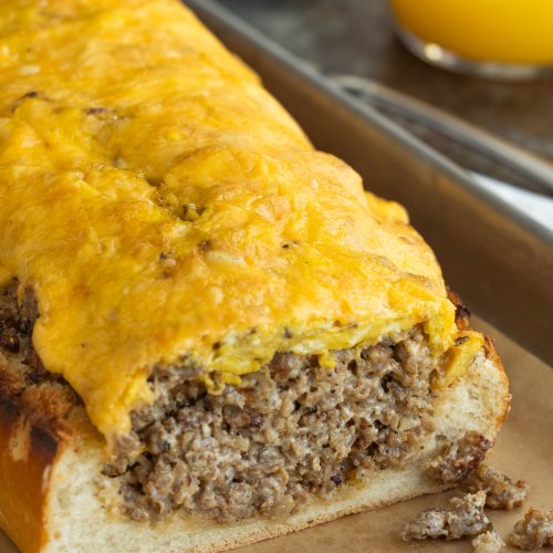 Sausage Stuffed French Bread Boats