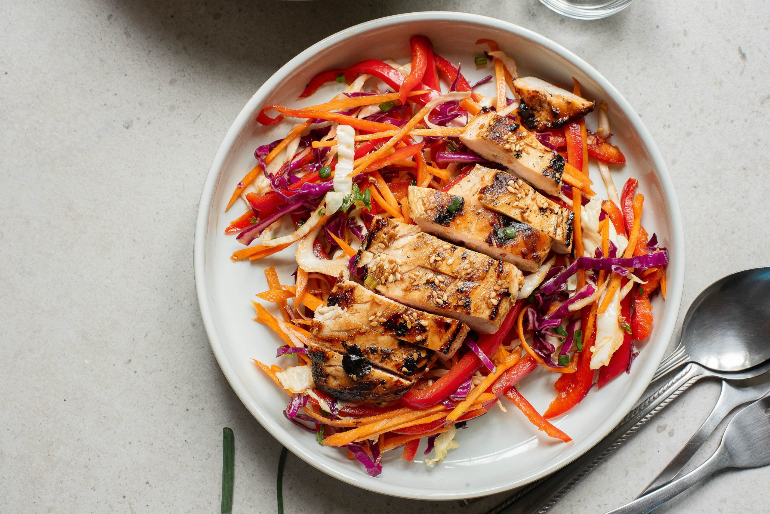 A plate of food on a table.