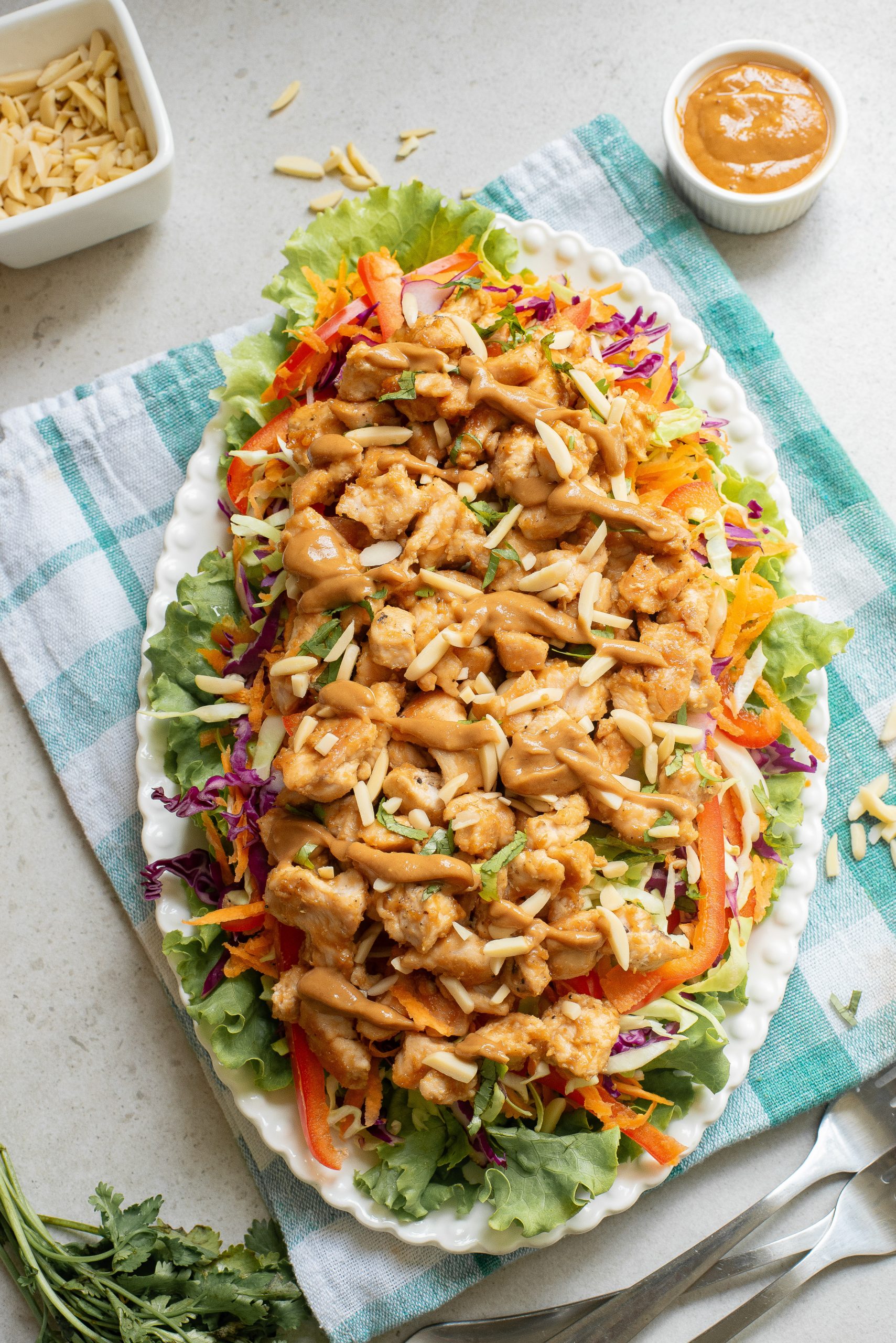 A plate of food on a table.