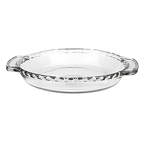 Anchor Hocking Oven Basics 9.5-Inch Deep Pie Plate, Clear
