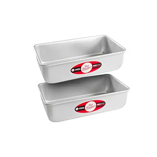 Fat Daddio's aluminum Bread Loaf Pan, 9 x 5 x 2.5 inch, Set of 2, Silver