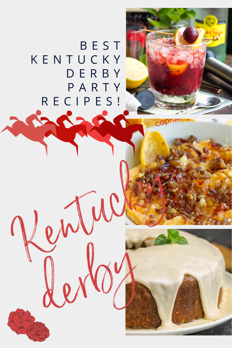 collage of recipes for Kentucky Derby
