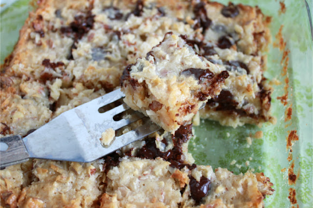Chocolate Almond Macaroon Bars